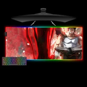 Nysekai "Black Clover Yami Design M-XXL Size RGB Gaming Mouse Pad'' Computer Desk Mat