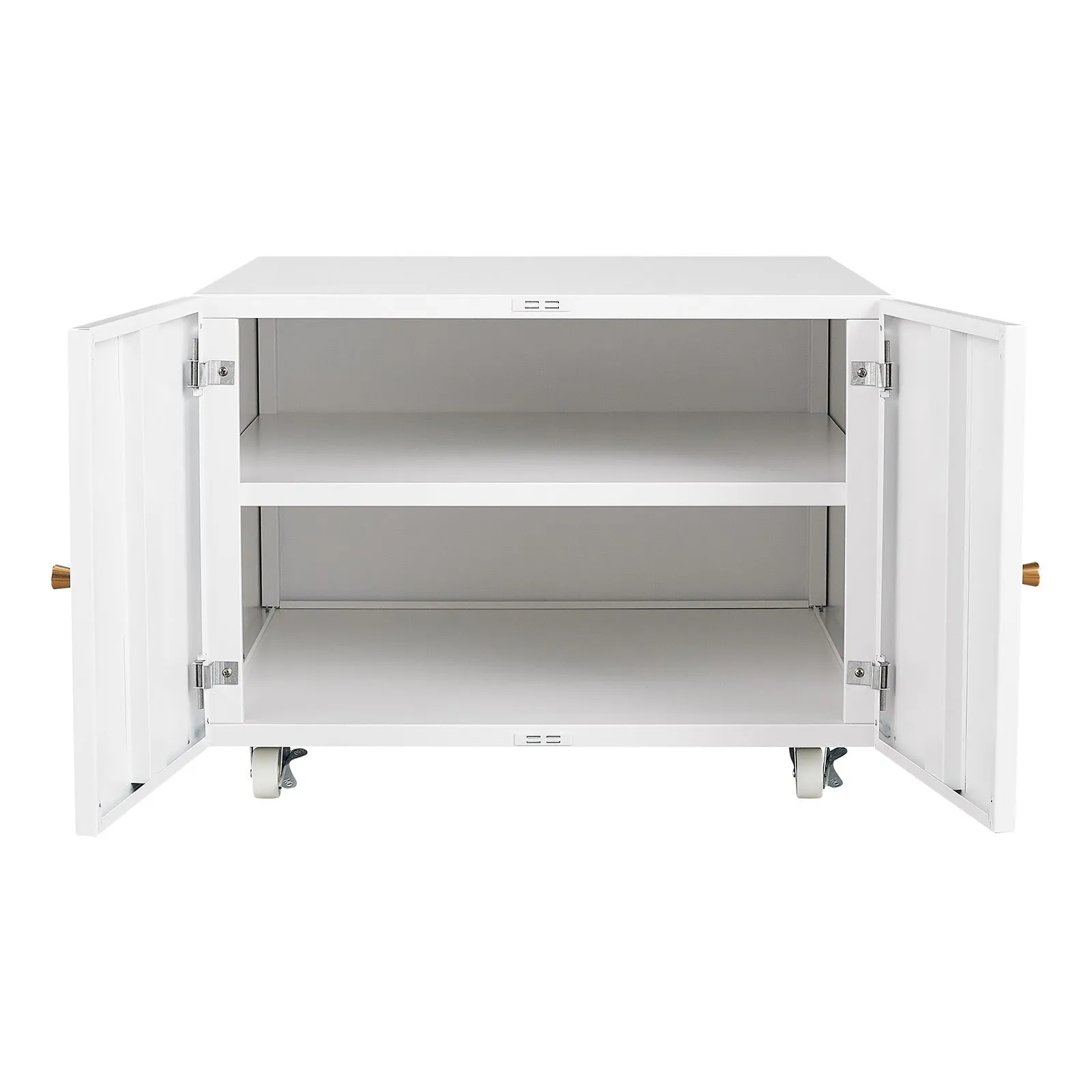 Office furniture Copier Cabinet white 2 door steel copier stand mobile pedestal file Printer Stand