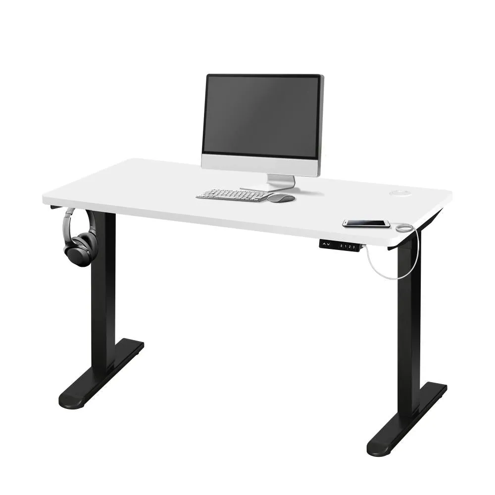 Oikiture Standing Desk Adjustable Motorised 150 Black&White