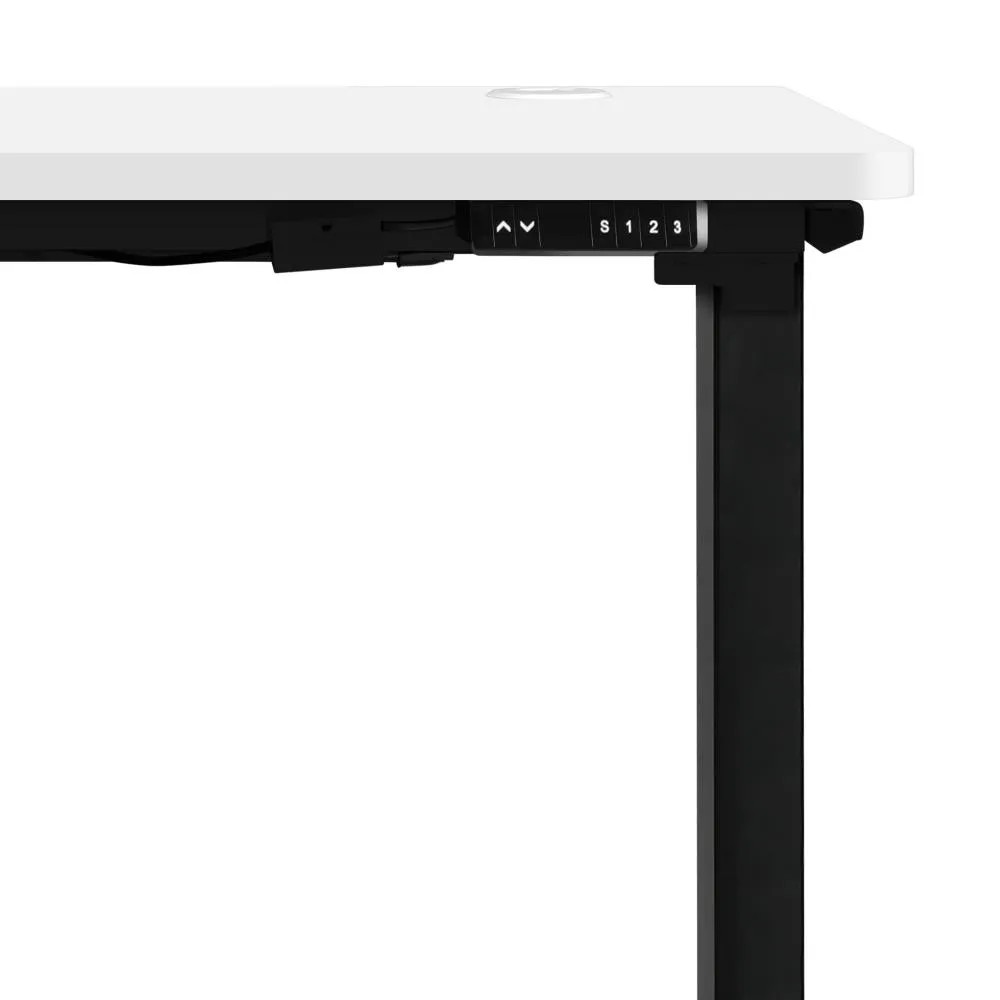 Oikiture Standing Desk Adjustable Motorised 150 Black&White