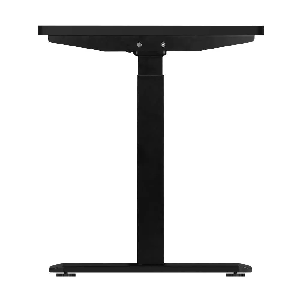 Oikiture Standing Desk Dual Motor Electric Height Adjustable Sit Stand Table - Black/Black - 1400mm x 700mm