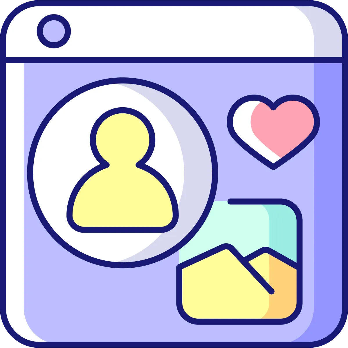 Online platforms RGB color icons set
