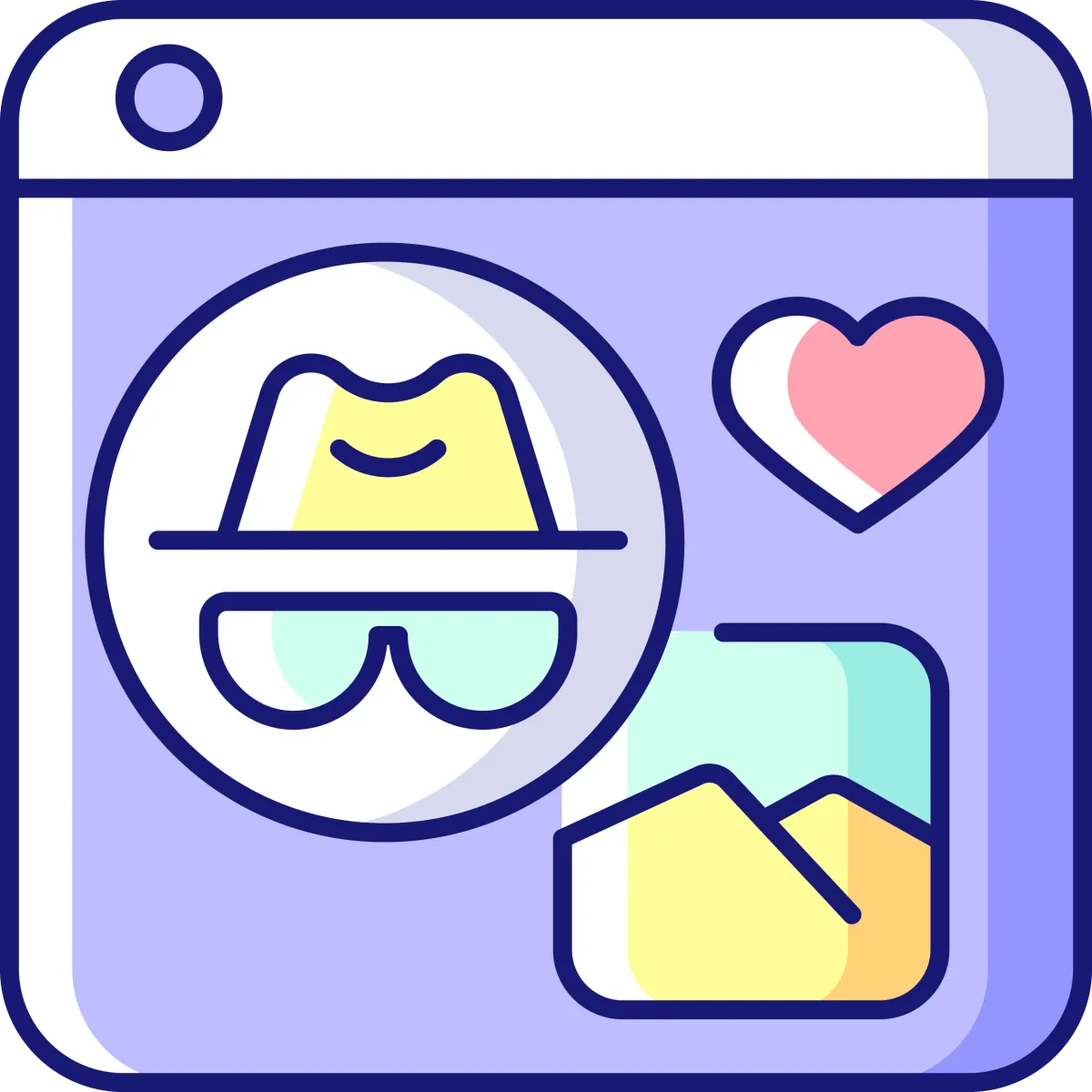 Online platforms RGB color icons set