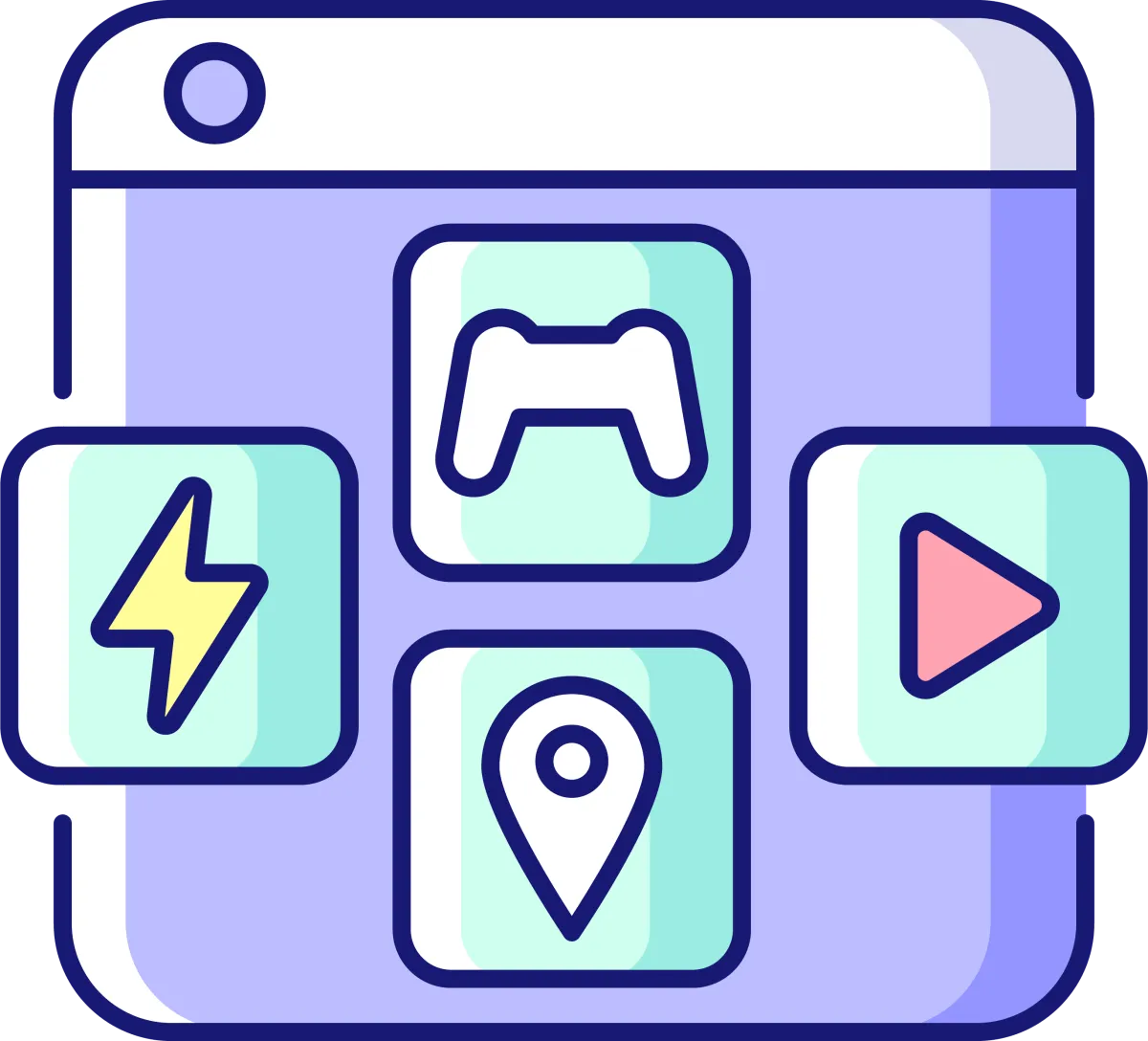 Online platforms RGB color icons set