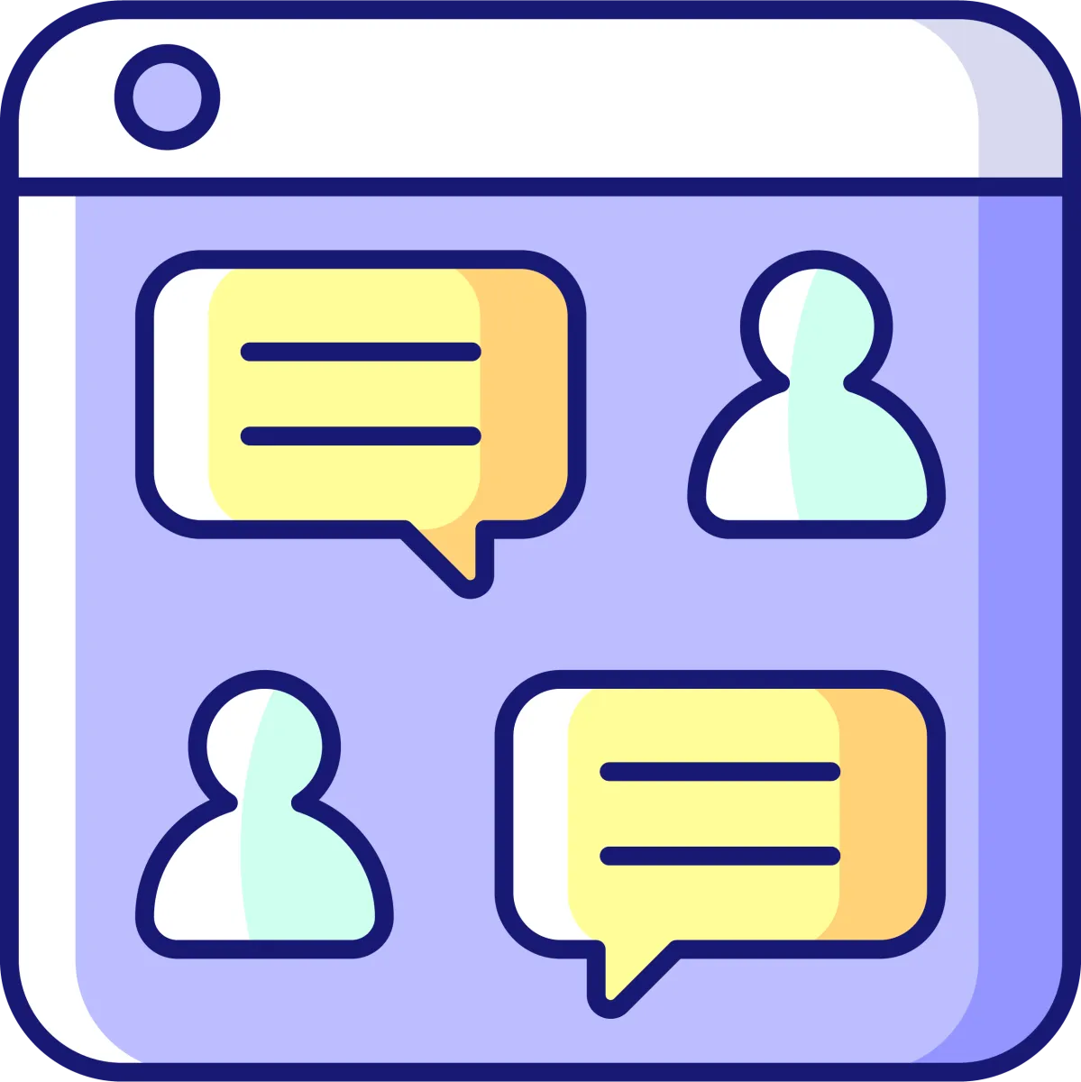 Online platforms RGB color icons set