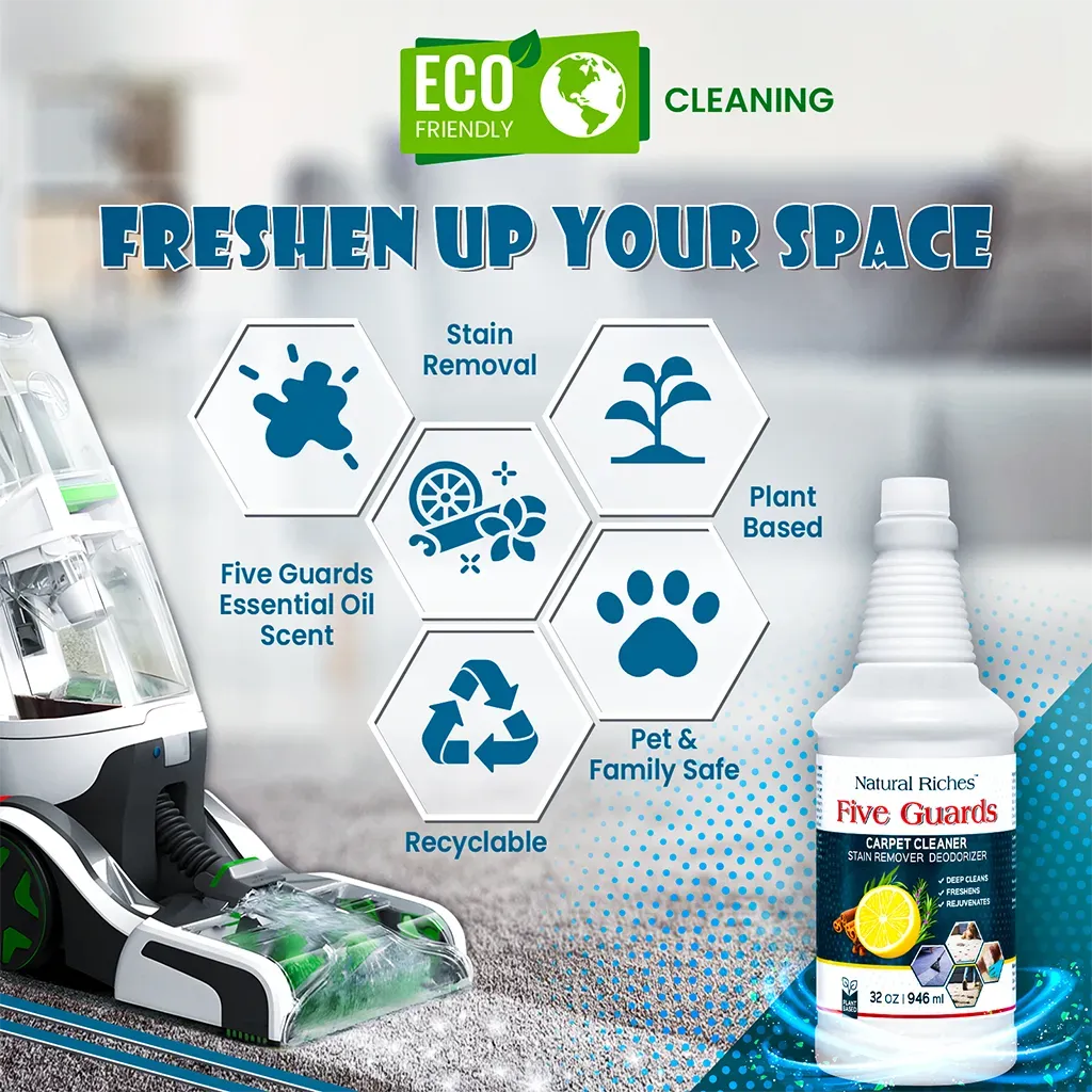 Organic Carpet Clean Solution Stain Remover for Machine and spray use