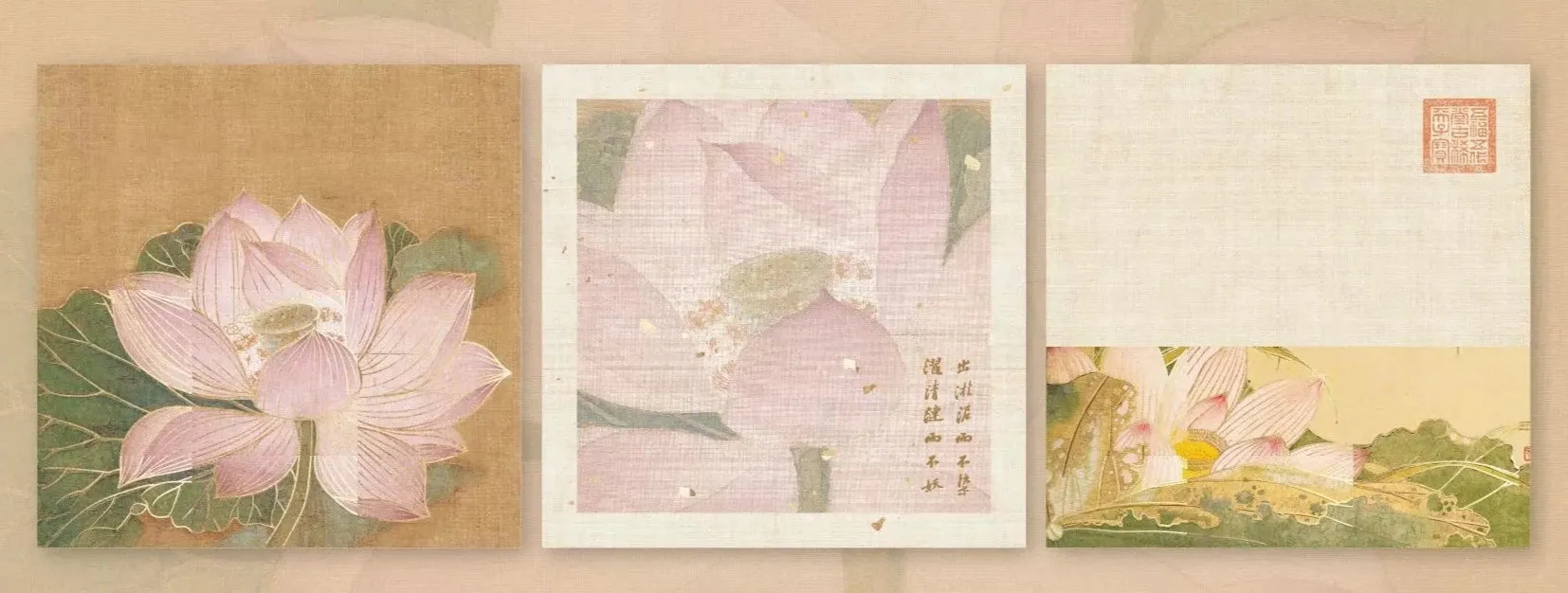 Oriental Charm Bronze Memo Pads | Unique Non-Sticky Notes with Gold-Klimt Inspired Designs