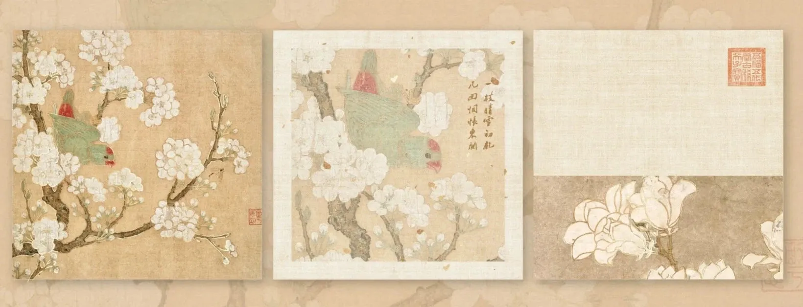 Oriental Charm Bronze Memo Pads | Unique Non-Sticky Notes with Gold-Klimt Inspired Designs
