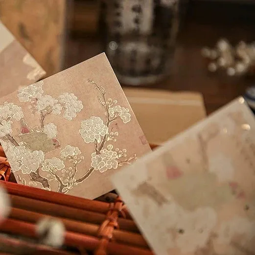 Oriental Charm Bronze Memo Pads | Unique Non-Sticky Notes with Gold-Klimt Inspired Designs