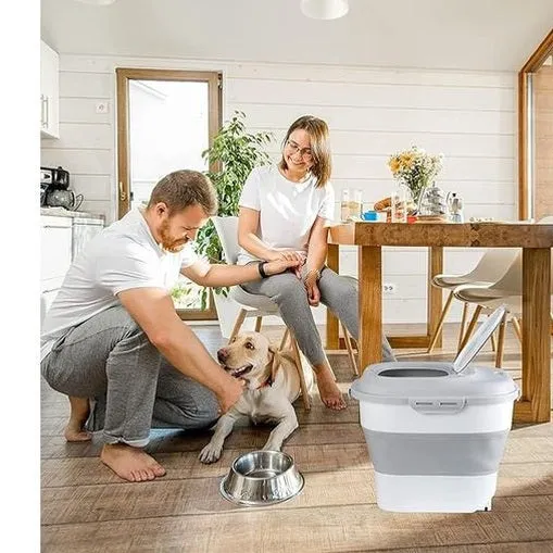 PAWISE Foldable food bucket,25L