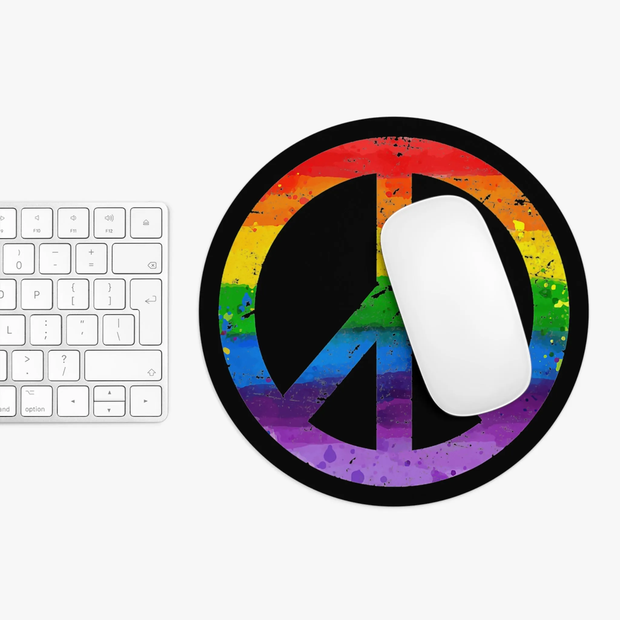 Peace in LGBTQ Pride Colors - Mouse Pad