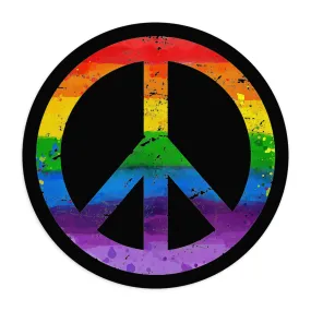 Peace in LGBTQ Pride Colors - Mouse Pad