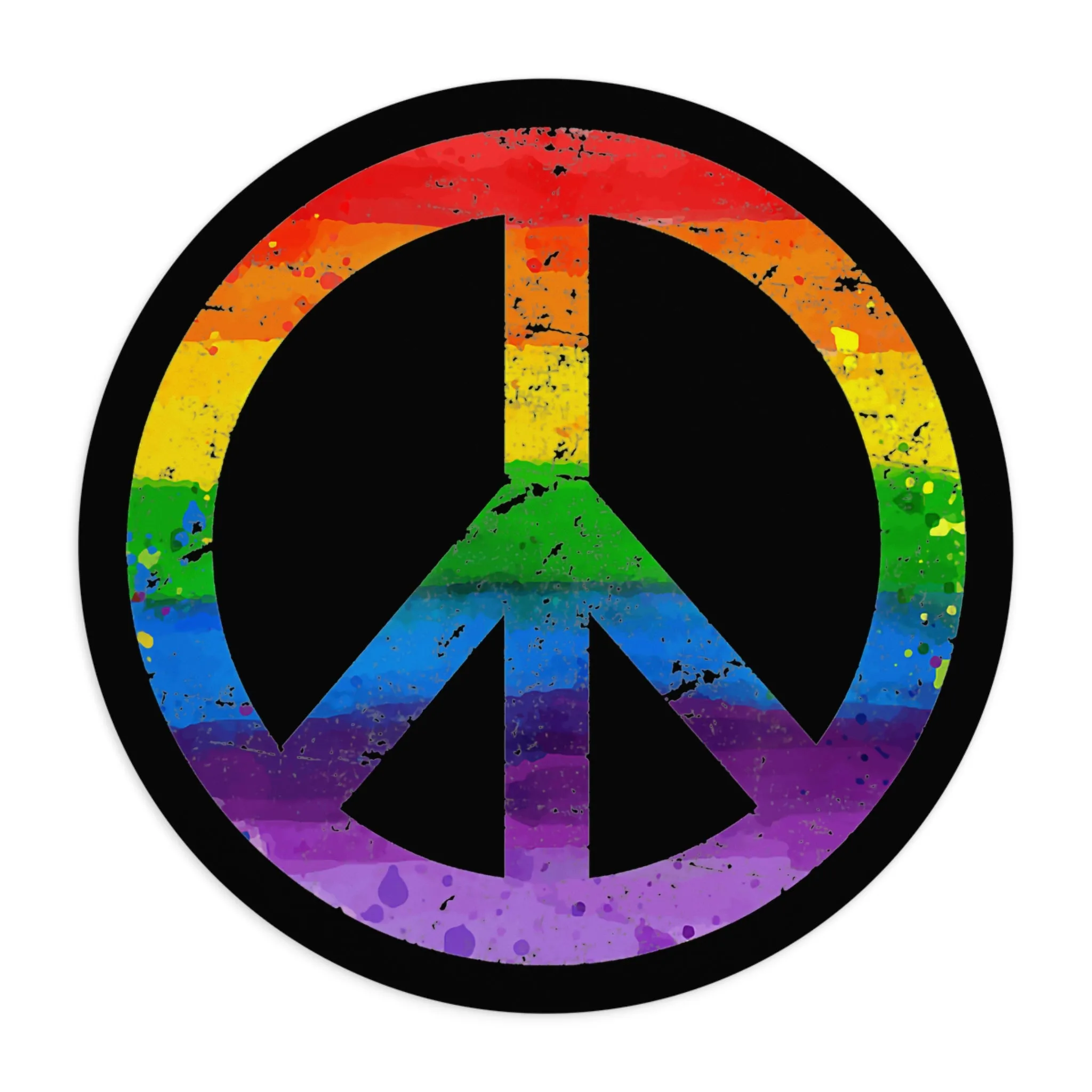 Peace in LGBTQ Pride Colors - Mouse Pad
