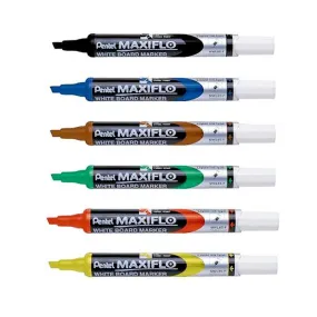Pentel MWL6S Maxiflow White Board Marker Slim Chisel Tip