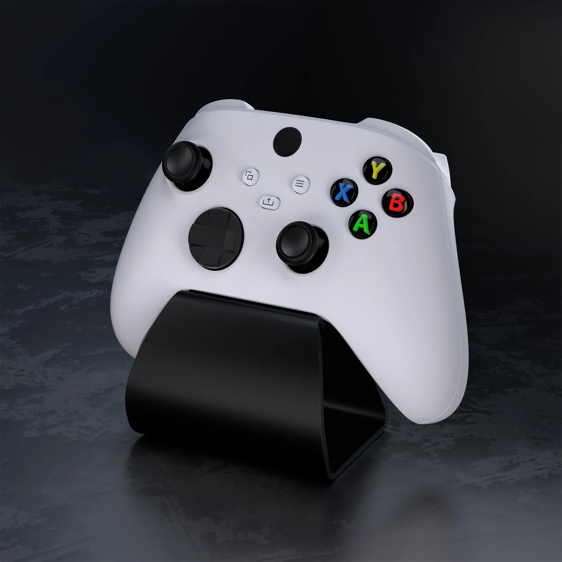 PlayVital Stand-AL Game Controller Stand for ps5, for ps4, Universal Desktop Display Gamepad Stand for Xbox Series X/S, Xbox One, Aluminium Metal Controller Stand Holder for Switch Pro - Black - FQZPFC001