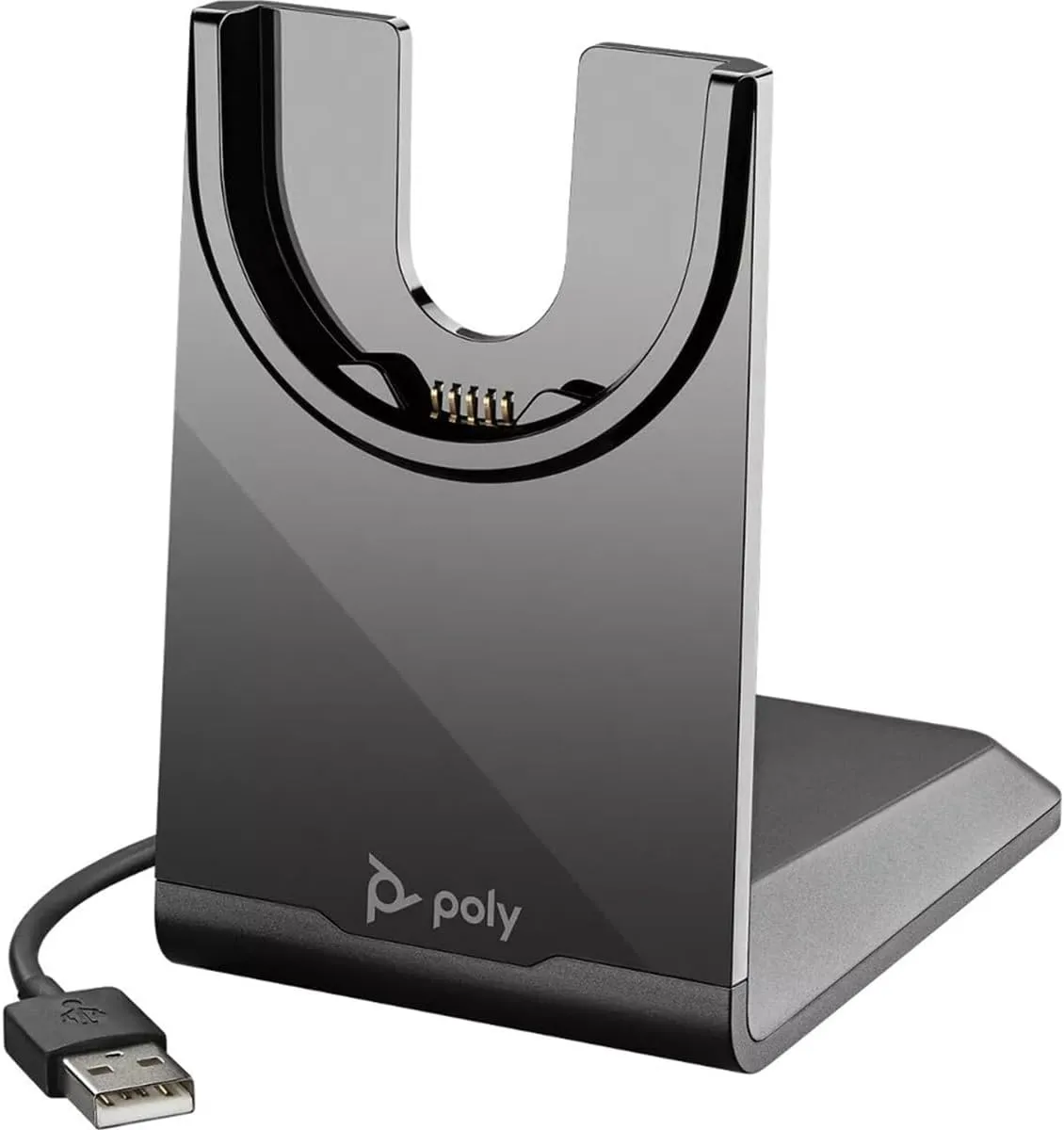 Poly - Voyager Focus 2 UC USB-C Headset with Stand (Plantronics) - Bluetooth Dual-Ear (Stereo) Headset with Boom Mic - USB-C PC/Mac Compatible - Active Noise Canceling - Works with Teams (Certified)