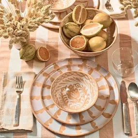 POMELO CASA Dinner plate with candy cane stripes