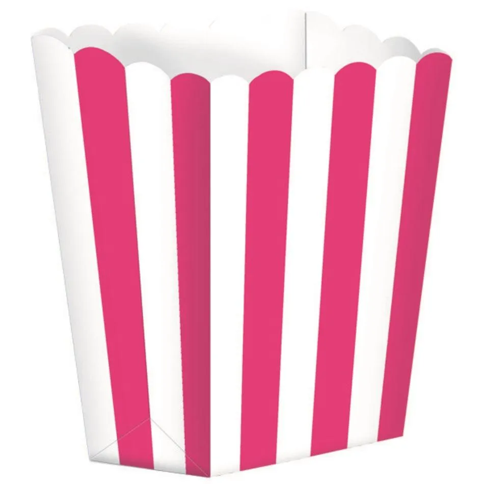 Popcorn Favor Boxes Small 5pk Stripe