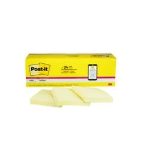 Post-it® Super Sticky Notes 654-24SSCP, 3 in x 3 in (76 mm x 76
mm)Canary