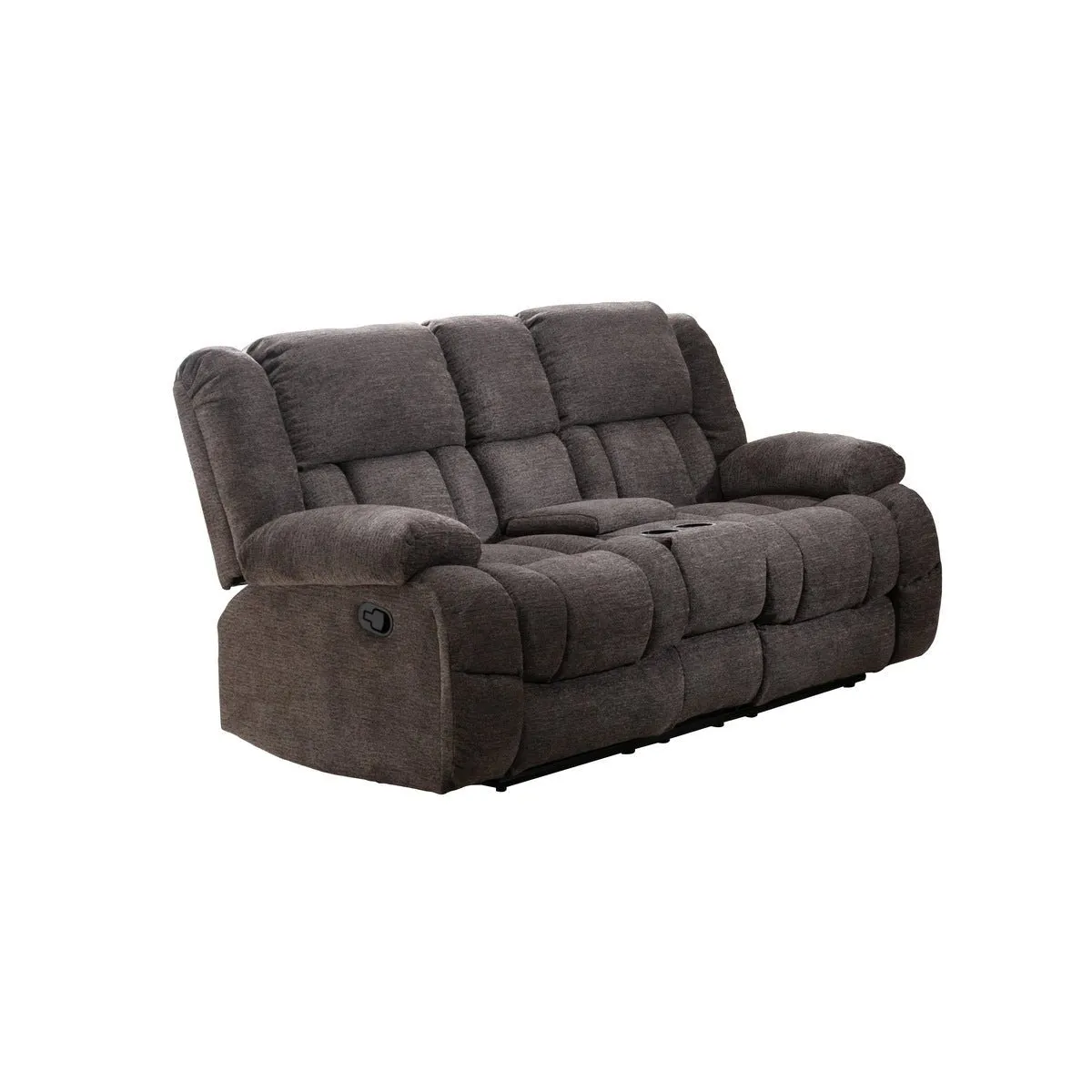 Presley Collection Grey Loveseat with Console
