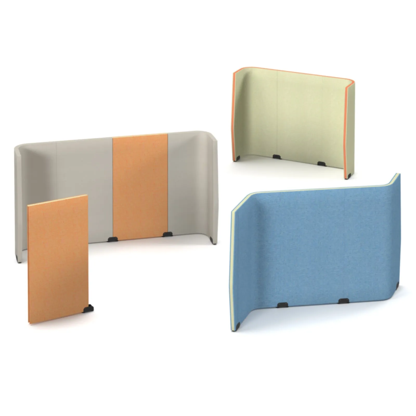 Priva floor standing screen wave shape 1500mm high