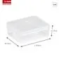 Q-Line Storage Box - 4 Compartments - Transparent