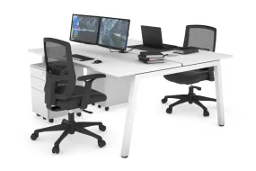 Quadro 2 Person Office Workstation [1800L x 700W]