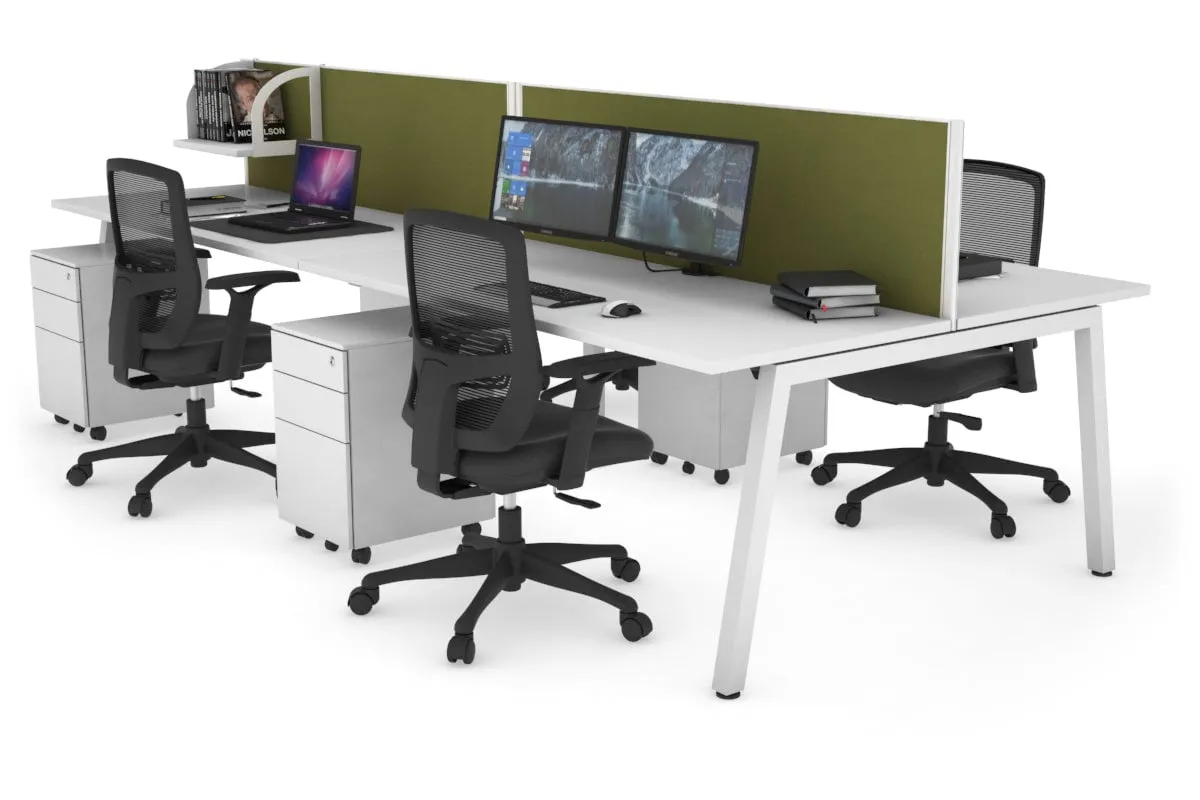 Quadro 4 Person Office Workstation [1200L x 700W]