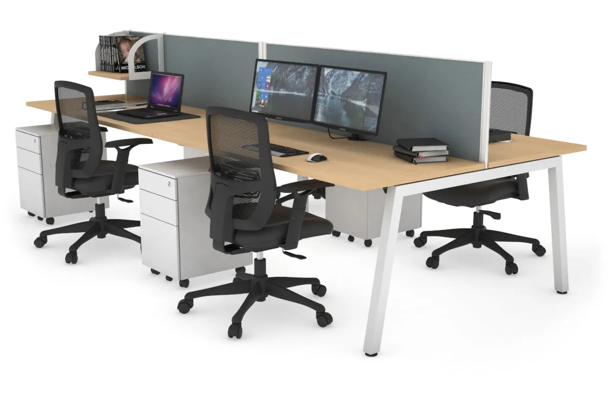 Quadro 4 Person Office Workstation [1200L x 700W]