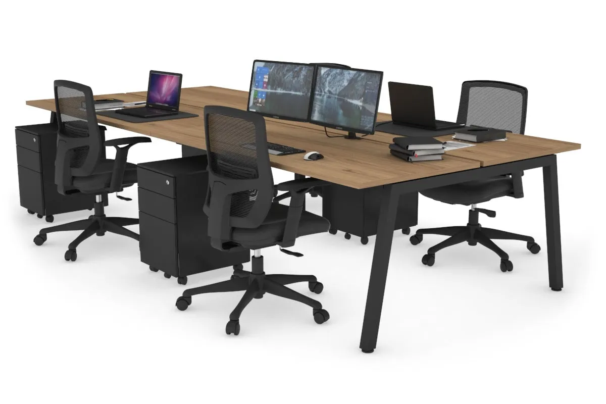 Quadro 4 Person Office Workstation [1200L x 700W]