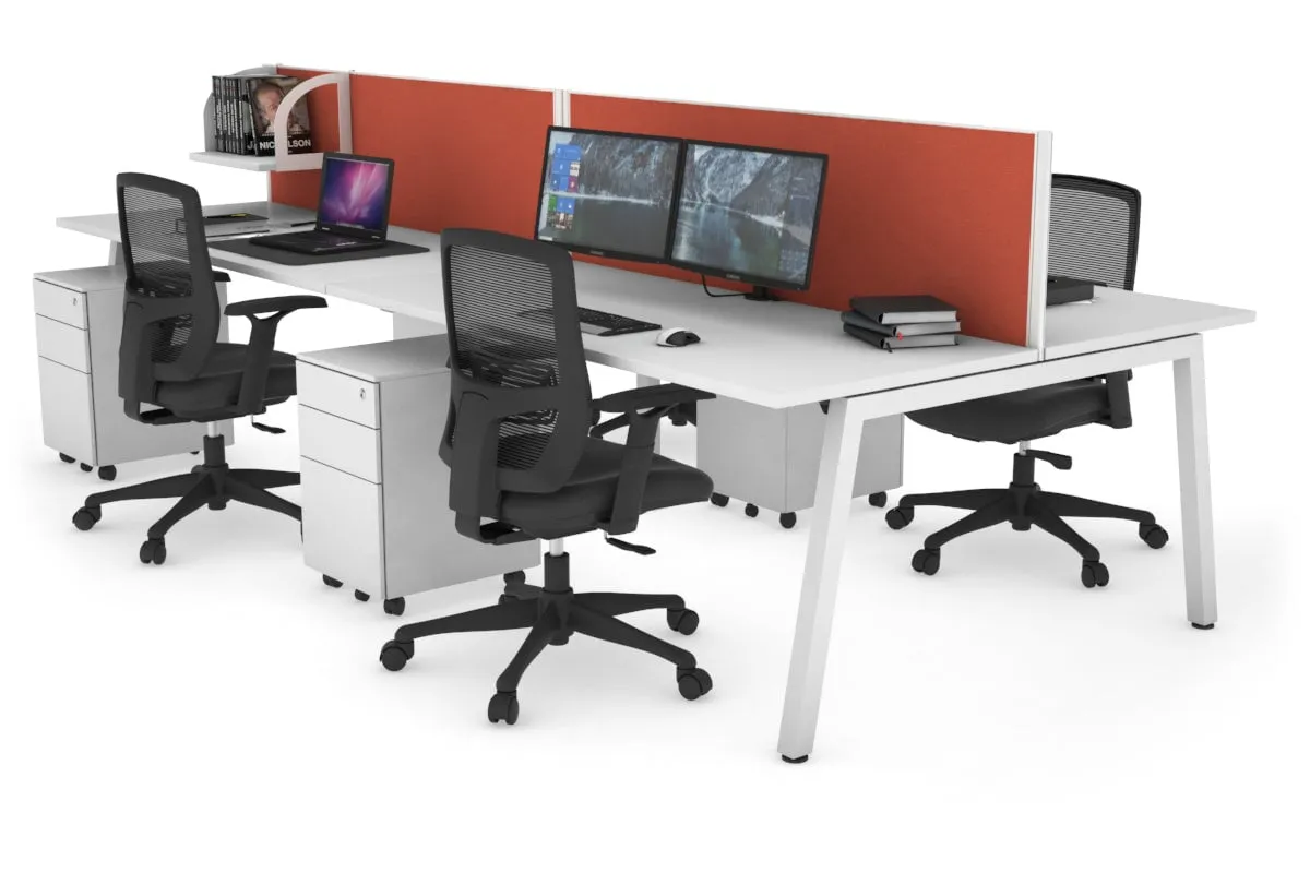 Quadro 4 Person Office Workstation [1200L x 700W]