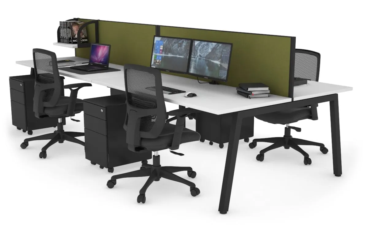 Quadro 4 Person Office Workstation [1200L x 700W]