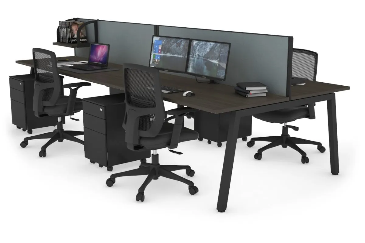 Quadro 4 Person Office Workstation [1200L x 700W]