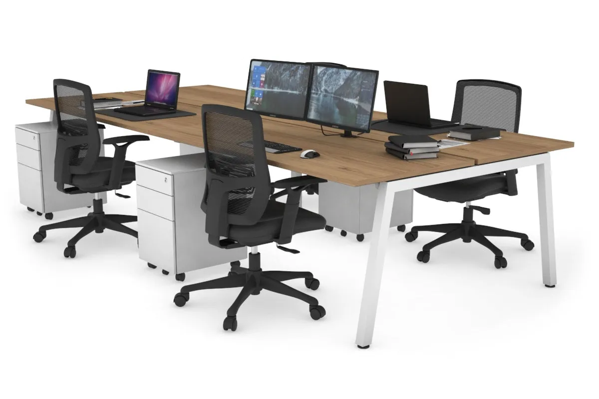 Quadro 4 Person Office Workstation [1200L x 700W]