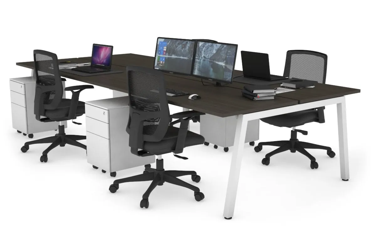 Quadro 4 Person Office Workstation [1200L x 700W]