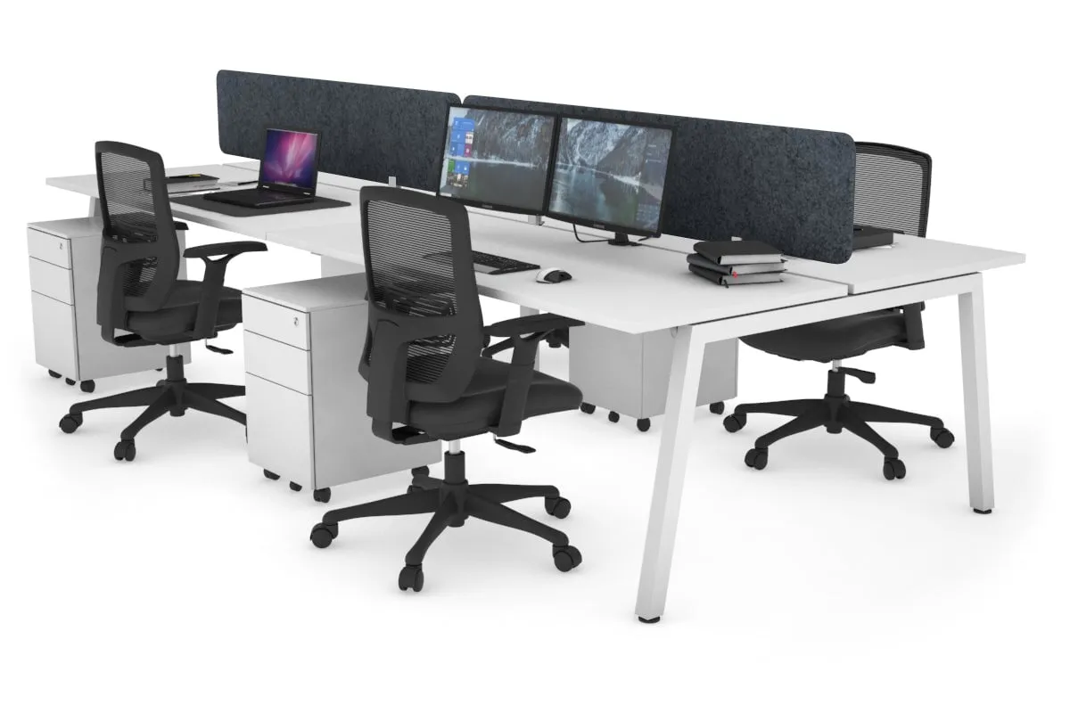 Quadro 4 Person Office Workstation [1200L x 700W]