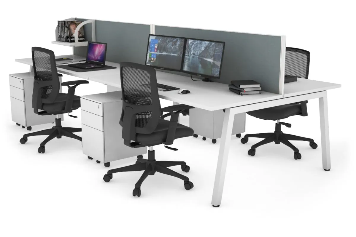 Quadro 4 Person Office Workstation [1200L x 700W]