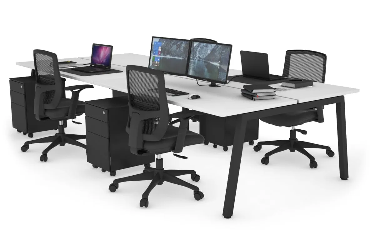 Quadro 4 Person Office Workstation [1200L x 700W]