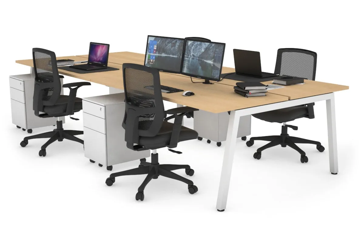 Quadro 4 Person Office Workstation [1200L x 700W]