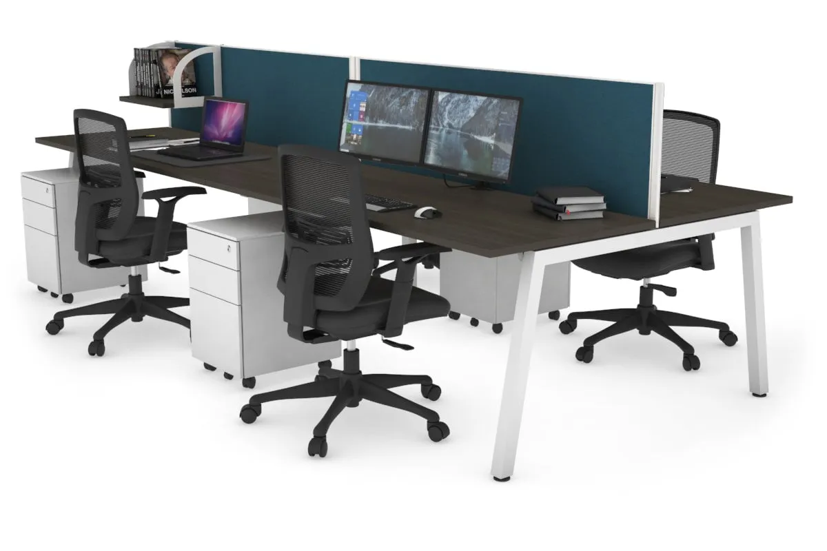 Quadro 4 Person Office Workstation [1200L x 700W]