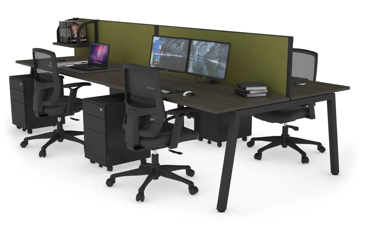Quadro 4 Person Office Workstation [1200L x 700W]