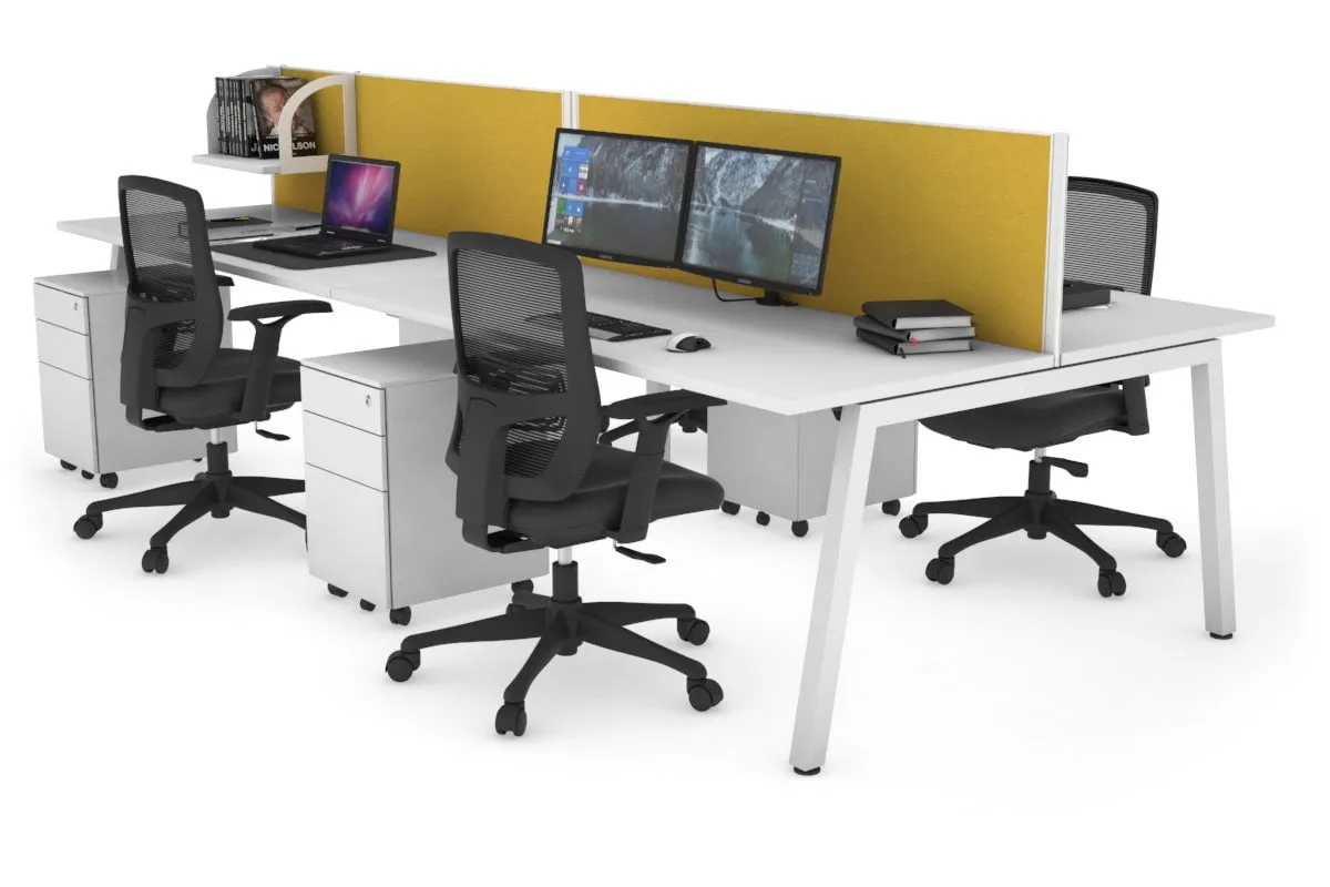 Quadro 4 Person Office Workstation [1200L x 700W]