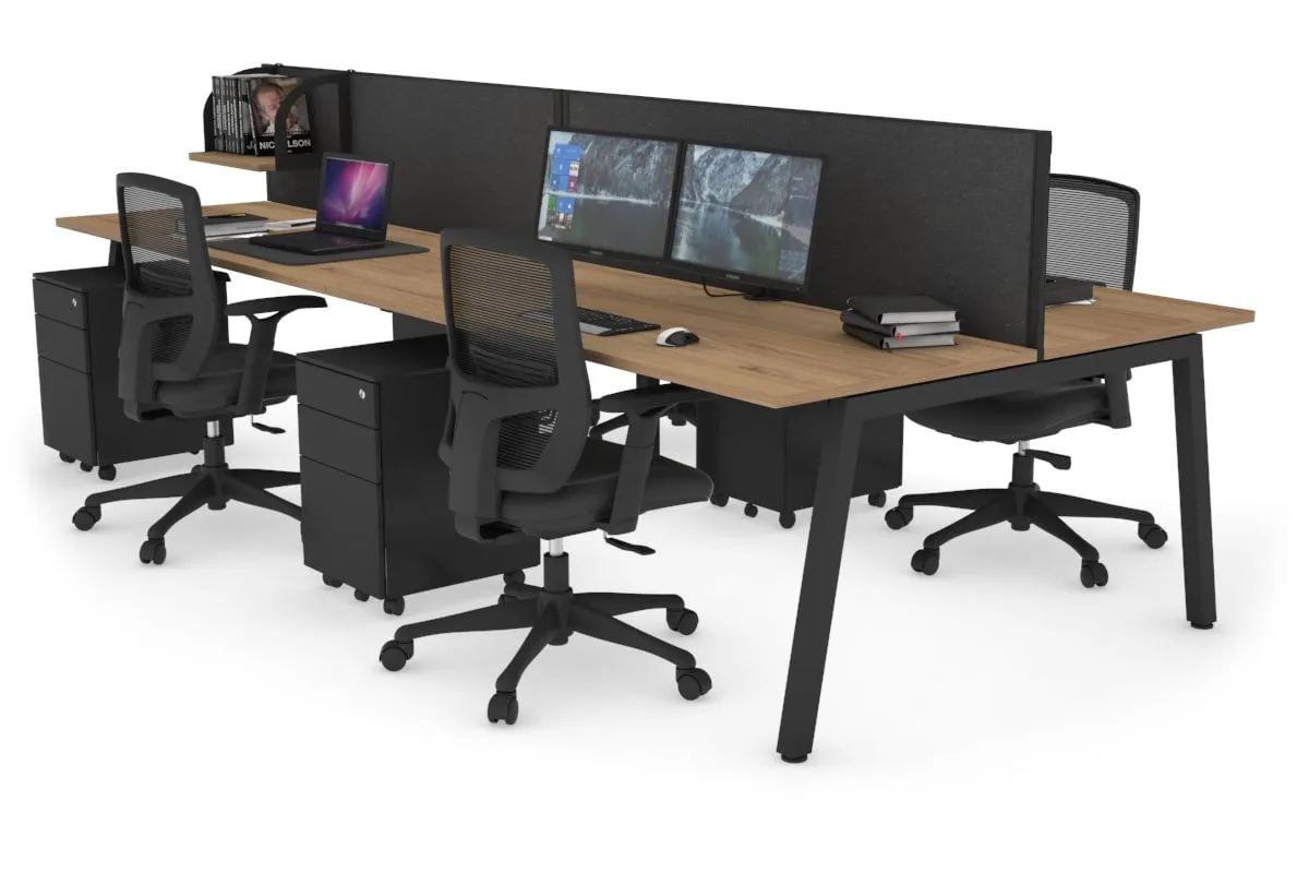Quadro 4 Person Office Workstation [1200L x 700W]