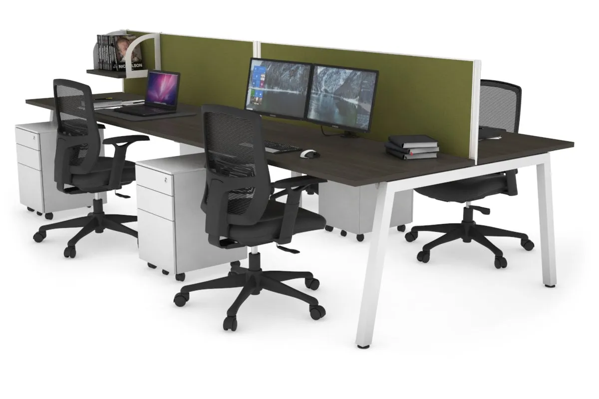 Quadro 4 Person Office Workstation [1200L x 700W]