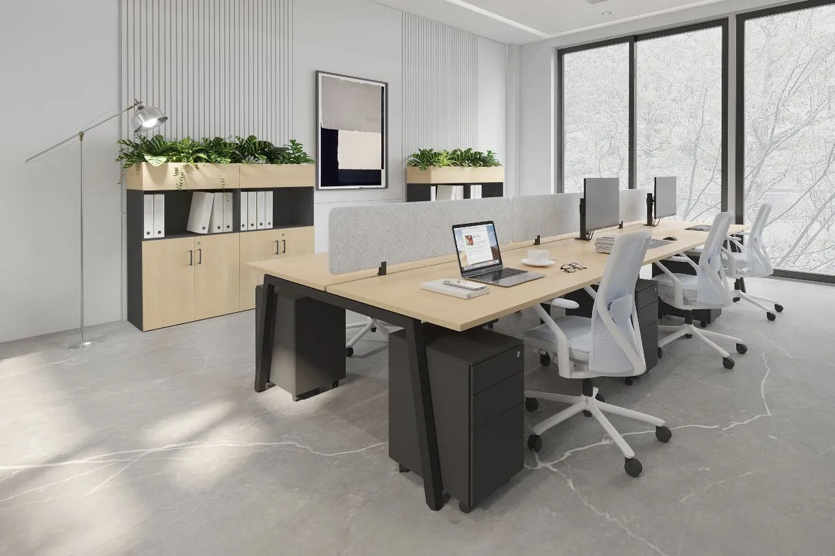 Quadro 6 Person Office Workstation [1200L x 700W]