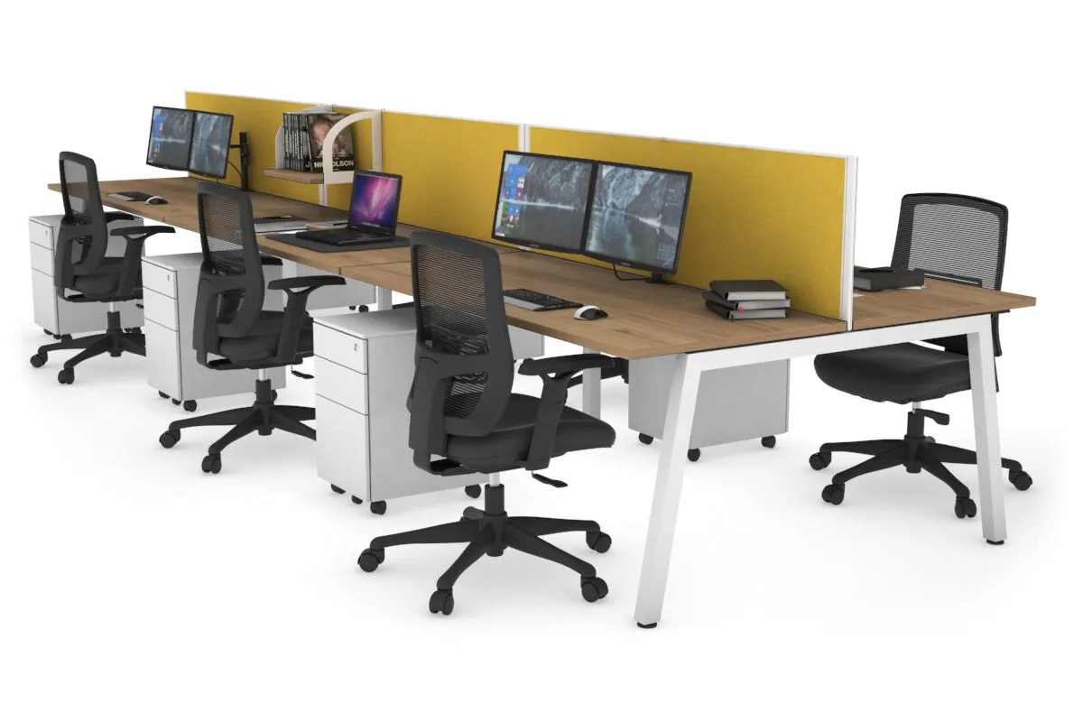 Quadro 6 Person Office Workstation [1200L x 700W]
