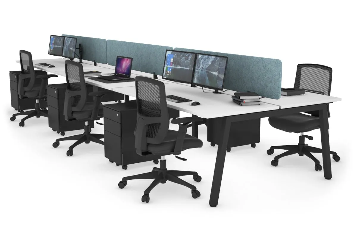 Quadro 6 Person Office Workstation [1200L x 700W]