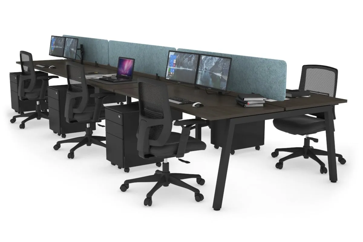 Quadro 6 Person Office Workstation [1200L x 700W]
