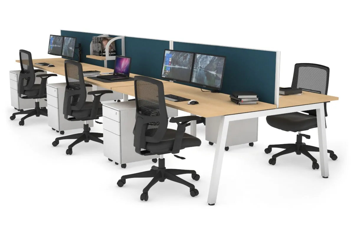 Quadro 6 Person Office Workstation [1200L x 700W]
