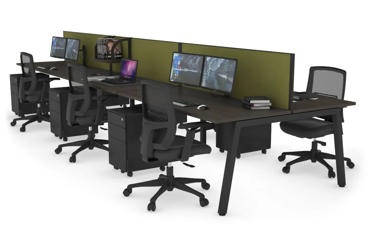 Quadro 6 Person Office Workstation [1200L x 700W]